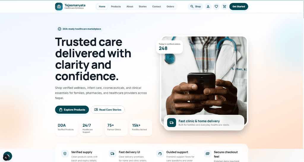 Tejasmanyata E-commerce UI